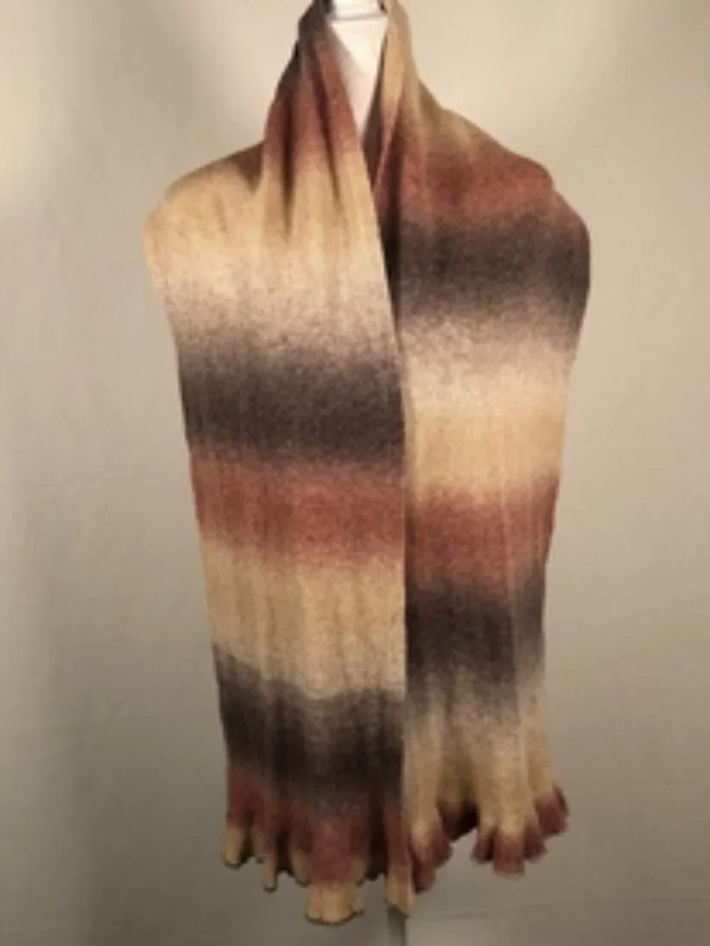 Ombré Knit Scarf in Earth Tones • Soft Gradient • Unlabeled Boutique Style